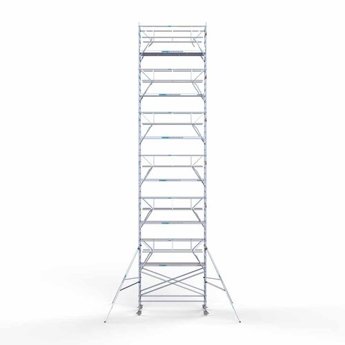 Andamio rodante completo 135 x 305 x 14,2 m incl. plataforma ligera + doble barandilla frontal Euroscaffold Andamio rodante completo 135 x 305 x 14,2 m incl. plataforma ligera + doble barandilla frontal