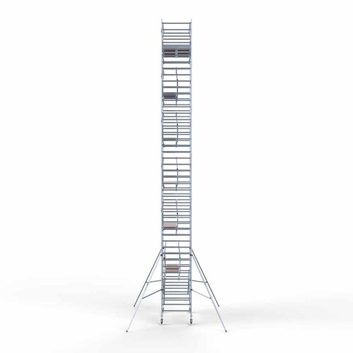 Andamio rodante completo 135 x 250 x 14,2 m incl. plataforma ligera + doble barandilla delantera Euroscaffold Andamio rodante completo 135 x 250 x 14,2 m incl. plataforma ligera + doble barandilla delantera