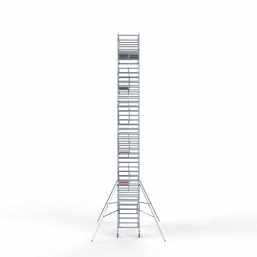 Andamio rodante completo 135 x 305 x 13,2 m incl. plataforma ligera + doble barandilla delantera Euroscaffold Andamio rodante completo 135 x 305 x 13,2 m incl. plataforma ligera + doble barandilla delantera