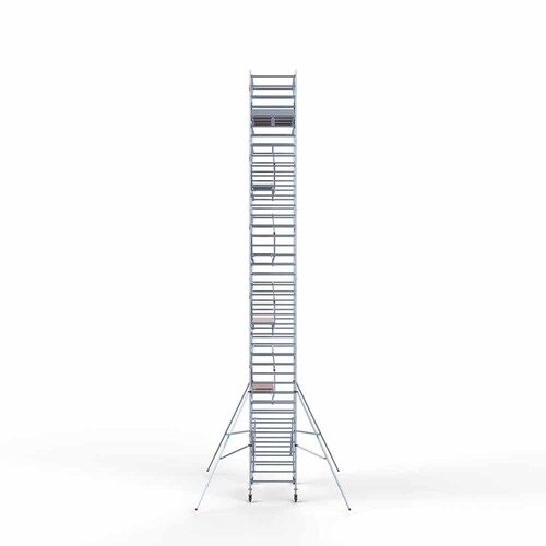 Andamio rodante completo 135 x 250 x 13,2 m incl. plataforma ligera + doble barandilla delantera Euroscaffold Andamio rodante completo 135 x 250 x 13,2 m incl. plataforma ligera + doble barandilla delantera