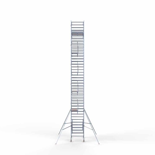 Andamio rodante completo 135 x 190 x 13,2 m incl. plataforma ligera + doble barandilla delantera Euroscaffold Andamio rodante completo 135 x 190 x 13,2 m incl. plataforma ligera + doble barandilla delantera