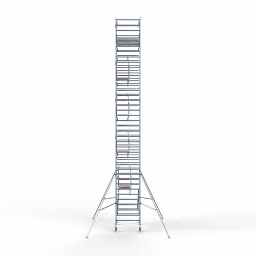 Andamio rodante completo 135 x 190 x 12,2m incl. plataforma ligera + doble barandilla frontal Euroscaffold Andamio rodante completo 135 x 190 x 12,2m incl. plataforma ligera + doble barandilla frontal