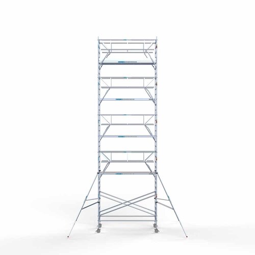 Andamio rodante completo 135 x 305 x 11,2 m incl. plataforma ligera + doble barandilla delantera Euroscaffold Andamio rodante completo 135 x 305 x 11,2 m incl. plataforma ligera + doble barandilla delantera