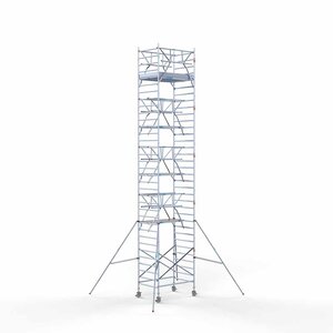 Euroscaffold Andamio rodante completo 135 x 190 x 11,2 m incl. plataforma ligera + doble barandilla delantera Euroscaffold Andamio rodante completo 135 x 190 x 11,2 m incl. plataforma ligera + doble barandilla delantera