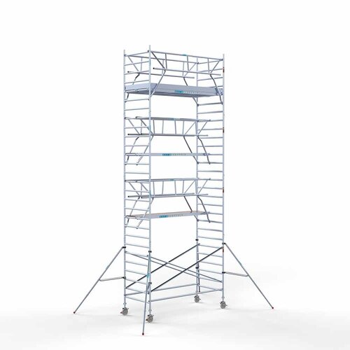 Andamio rodante completo 135 x 305 x 9,2 m incl. plataforma ligera + doble barandilla frontal Euroscaffold Andamio rodante completo 135 x 305 x 9,2 m incl. plataforma ligera + doble barandilla frontal