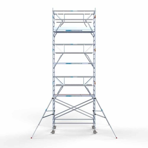 Andamio rodante completo 135 x 250 x 8,2 m incl. plataforma ligera + doble barandilla delantera Euroscaffold Andamio rodante completo 135 x 250 x 8,2 m incl. plataforma ligera + doble barandilla delantera