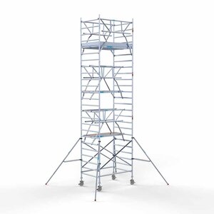 Euroscaffold Andamio rodante completo 135 x 190 x 8,2 m incl. plataforma ligera + doble barandilla frontal Euroscaffold Andamio rodante completo 135 x 190 x 8,2 m incl. plataforma ligera + doble barandilla frontal