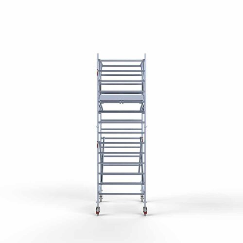 Andamio rodante completo 135 x 190 x 5,2 m incl. plataforma ligera + doble barandilla delantera Euroscaffold Andamio rodante completo 135 x 190 x 5,2 m incl. plataforma ligera + doble barandilla delantera