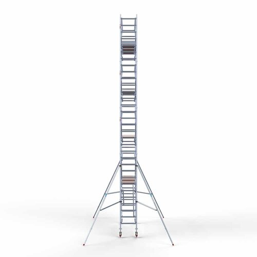 Andamio rodante completo 75 x 305 x 10,2 m incl. plataforma ligera + doble barandilla delantera Euroscaffold Andamio rodante completo 75 x 305 x 10,2 m incl. plataforma ligera + doble barandilla delantera