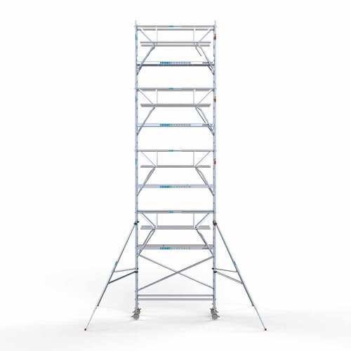 Andamio rodante completo 75 x 250 x 10,2 m incl. plataforma ligera + doble barandilla delantera Euroscaffold Andamio rodante completo 75 x 250 x 10,2 m incl. plataforma ligera + doble barandilla delantera