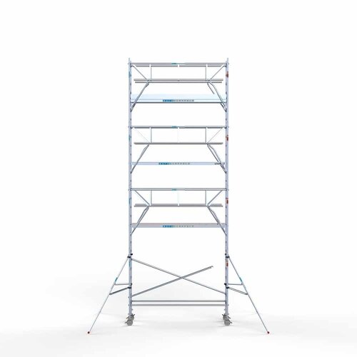 Andamio rodante completo 75 x 305 x 9,2 m incl. plataforma ligera + doble barandilla delantera Euroscaffold Andamio rodante completo 75 x 305 x 9,2 m incl. plataforma ligera + doble barandilla delantera