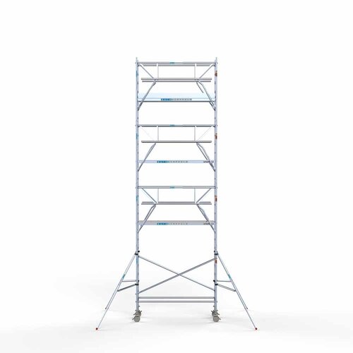 Andamio rodante completo 75 x 250 x 9,2 m incl. plataforma ligera + doble barandilla frontal Euroscaffold Andamio rodante completo 75 x 250 x 9,2 m incl. plataforma ligera + doble barandilla frontal