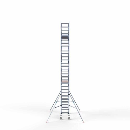 Andamio rodante completo 75 x 250 x 9,2 m incl. plataforma ligera + doble barandilla frontal Euroscaffold Andamio rodante completo 75 x 250 x 9,2 m incl. plataforma ligera + doble barandilla frontal