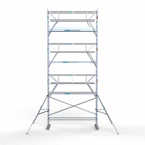 Andamio rodante completo 75 x 305 x 8,2 m incl. plataforma ligera + doble barandilla delantera Euroscaffold Andamio rodante completo 75 x 305 x 8,2 m incl. plataforma ligera + doble barandilla delantera