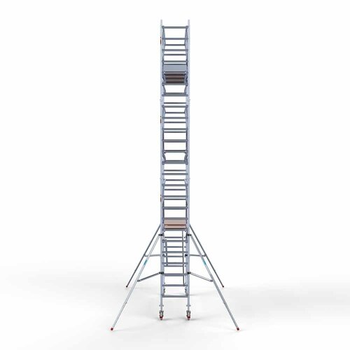 Andamio rodante completo 75 x 305 x 8,2 m incl. plataforma ligera + doble barandilla delantera Euroscaffold Andamio rodante completo 75 x 305 x 8,2 m incl. plataforma ligera + doble barandilla delantera