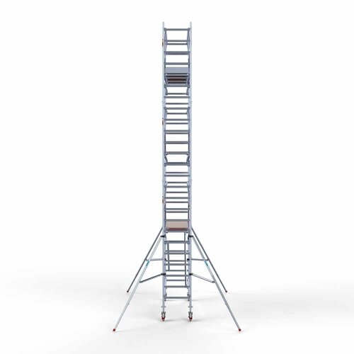 Andamio rodante completo 75 x 250 x 8,2 m incl. plataforma ligera + doble barandilla delantera Euroscaffold Andamio rodante completo 75 x 250 x 8,2 m incl. plataforma ligera + doble barandilla delantera