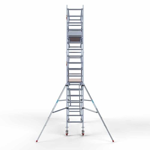 Andamio rodante completo 75 x 305 x 6,2 m incl. plataforma ligera + doble barandilla delantera Euroscaffold Andamio rodante completo 75 x 305 x 6,2 m incl. plataforma ligera + doble barandilla delantera