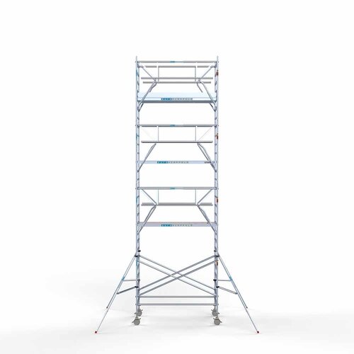 Andamio rodante completo 135 x 250 x 9,2 m incl. plataforma ligera + doble barandilla delantera Euroscaffold Andamio rodante completo 135 x 250 x 9,2 m incl. plataforma ligera + doble barandilla delantera