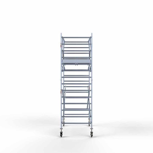 Andamio rodante completo 135 x 250 x 5,2 m incl. plataforma ligera + doble barandilla delantera Euroscaffold Andamio rodante completo 135 x 250 x 5,2 m incl. plataforma ligera + doble barandilla delantera