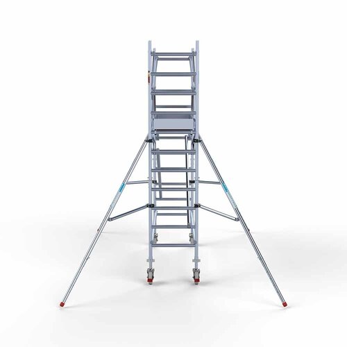 Andamio rodante completo 75 x 250 x 4,2 m incl. plataforma ligera + doble barandilla delantera Euroscaffold Andamio rodante completo 75 x 250 x 4,2 m incl. plataforma ligera + doble barandilla delantera