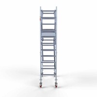 Euroscaffold Andamio rodante completo 75 x 190 x 4,2 m incl. plataforma ligera + doble barandilla delantera Euroscaffold Andamio rodante completo 75 x 190 x 4,2 m incl. plataforma ligera + doble barandilla delantera