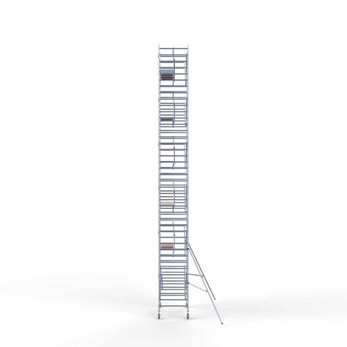 Andamio rodante completo 135 x 250 x 13,2 m altura de trabajo incl. plataforma ligera + barandillas simples delanteras Euroscaffold Andamio rodante completo 135 x 250 x 13,2 m altura de trabajo incl. plataforma ligera + barandillas simples delanteras