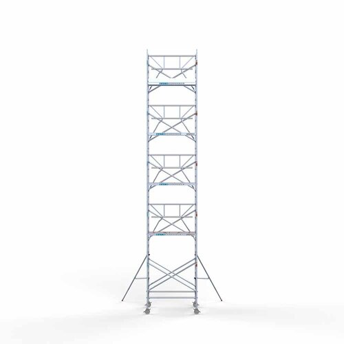 Andamio móvil completo 135 x 190 x 11,2 m altura de trabajo incl. plataforma ligera + barandillas individuales delanteras Euroscaffold Andamio móvil completo 135 x 190 x 11,2 m altura de trabajo incl. plataforma ligera + barandillas individuales delanteras