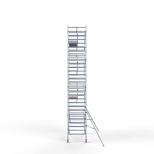 Andamio móvil completo 135 x 305 x 9,2 m altura de trabajo incl. plataforma ligera + barandillas individuales delanteras Euroscaffold Andamio móvil completo 135 x 305 x 9,2 m altura de trabajo incl. plataforma ligera + barandillas individuales delanteras