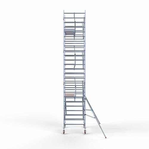 Andamio móvil completo 135 x 190 x 8,2 m altura de trabajo incl. plataforma ligera + barandillas individuales delanteras Euroscaffold Andamio móvil completo 135 x 190 x 8,2 m altura de trabajo incl. plataforma ligera + barandillas individuales delanteras