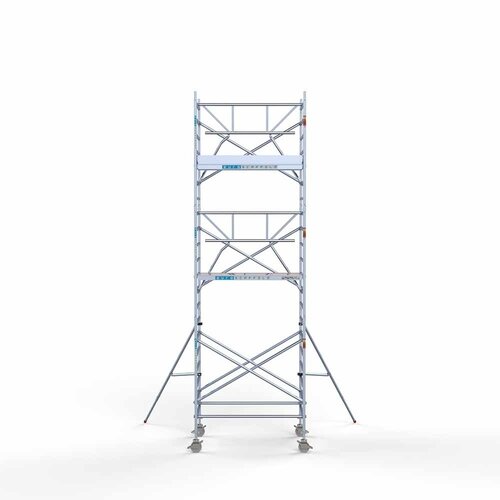 Andamio móvil completo 135 x 190 x 7,2 m altura de trabajo incl. plataforma ligera + barandillas individuales delanteras Euroscaffold Andamio móvil completo 135 x 190 x 7,2 m altura de trabajo incl. plataforma ligera + barandillas individuales delanteras