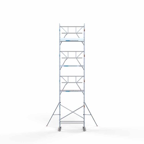 Andamio móvil completo 75 x 190 x 9,2 m altura de trabajo incl. plataforma ligera + barandillas simples delanteras Euroscaffold Andamio móvil completo 75 x 190 x 9,2 m altura de trabajo incl. plataforma ligera + barandillas simples delanteras