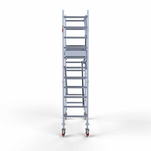 Andamio rodante completo 75 x 190 x 4,2 m incl. plataforma ligera + barandillas simples delanteras Euroscaffold Andamio rodante completo 75 x 190 x 4,2 m incl. plataforma ligera + barandillas simples delanteras