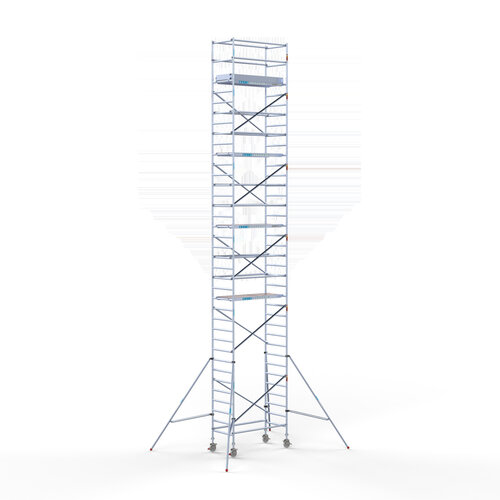 Andamio móvil 90x190x12,2 m altura de trabajo incl. plataformas de carbono Euroscaffold Andamio móvil 90x190x12,2 m altura de trabajo incl. plataformas de carbono