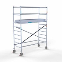 Euroscaffold Andamio móvil completo 90 x 250 x 4,2 m altura de trabajo