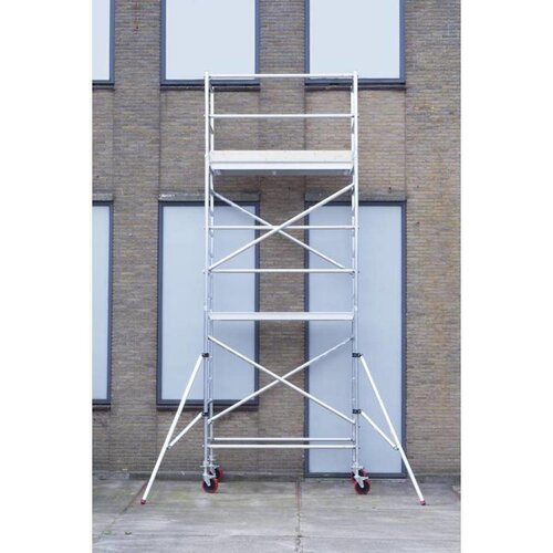 Remolque para andamios + Base andamio rodante 135 x 250 x 10,2 m altura de trabajo Euroscaffold Remolque para andamios + Base andamio rodante 135 x 250 x 10,2 m altura de trabajo