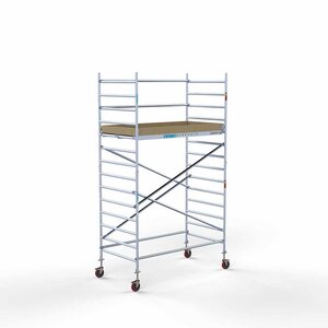 Euroscaffold Andamio móvil básico 135 x 250 x 5,2 m altura de trabajo Andamio móvil básico 135 x 250 x 5,2 m altura de trabajo