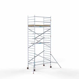 Euroscaffold Andamio móvil básico 135 x 250 x 7,2 m de altura de trabajo Andamio móvil básico 135 x 250 x 7,2 m de altura de trabajo