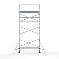 Euroscaffold Andamio móvil básico 90 x 305 x 8,2 m de altura de trabajo Euroscaffold Andamio móvil básico 90 x 305 x 8,2 m de altura de trabajo