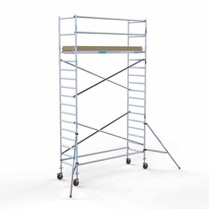 Euroscaffold Andamio móvil básico 90 x 305 x 6,2 m + plataforma adicional Andamio móvil básico 90 x 305 x 6,2 m + plataforma adicional