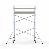 Euroscaffold Andamio móvil básico 90 x 305 x 6,2 m + plataforma adicional Euroscaffold Andamio móvil básico 90 x 305 x 6,2 m + plataforma adicional