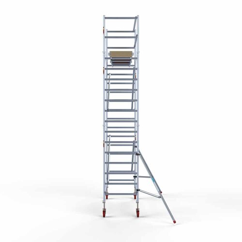 Andamio móvil básico 90 x 250 x 6,2 m de altura de trabajo Euroscaffold Andamio móvil básico 90 x 250 x 6,2 m de altura de trabajo