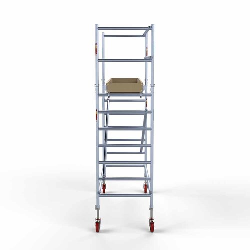 Andamio móvil básico 90 x 250 x 4,2 m de altura de trabajo Euroscaffold Andamio móvil básico 90 x 250 x 4,2 m de altura de trabajo