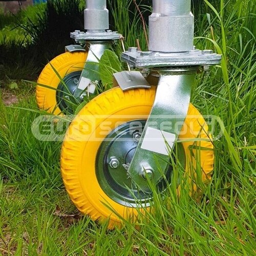Ruedas para andamios de jardín - Juego de 4 piezas Euroscaffold Ruedas para andamios de jardín - Juego de 4 piezas
