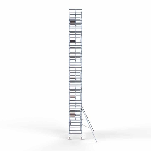 Andamio rodante completo 135 x 305 x 14,2 m altura de trabajo + barandillas simples delanteras Euroscaffold Andamio rodante completo 135 x 305 x 14,2 m altura de trabajo + barandillas simples delanteras