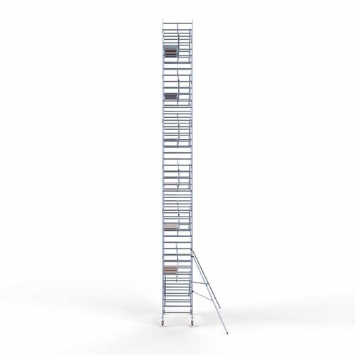 Andamio rodante completo 135 x 250 x 14,2 m altura de trabajo + barandillas simples delanteras Euroscaffold Andamio rodante completo 135 x 250 x 14,2 m altura de trabajo + barandillas simples delanteras