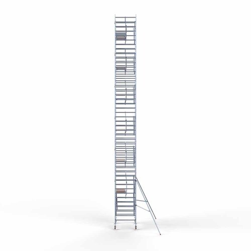 Andamio rodante completo 135 x 190 x 14,2 m altura de trabajo + barandillas simples delanteras Euroscaffold Andamio rodante completo 135 x 190 x 14,2 m altura de trabajo + barandillas simples delanteras