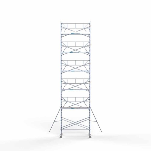 Andamio rodante completo 135 x 305 x 13,2 m altura de trabajo + barandillas simples delanteras Euroscaffold Andamio rodante completo 135 x 305 x 13,2 m altura de trabajo + barandillas simples delanteras