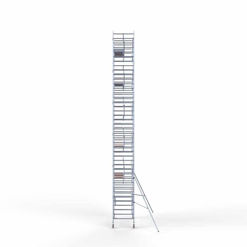 Andamio rodante completo 135 x 305 x 13,2 m altura de trabajo + barandillas simples delanteras Euroscaffold Andamio rodante completo 135 x 305 x 13,2 m altura de trabajo + barandillas simples delanteras