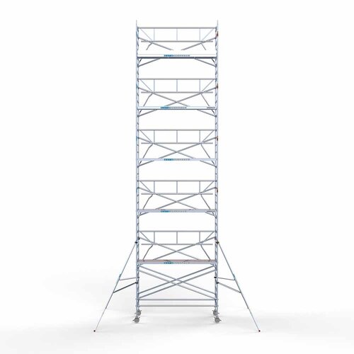 Andamio rodante completo 135 x 305 x 12,2 m altura de trabajo + barandillas simples delanteras Euroscaffold Andamio rodante completo 135 x 305 x 12,2 m altura de trabajo + barandillas simples delanteras