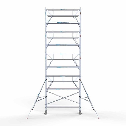 Andamio móvil completo 75 x 305 x 10,2 m altura de trabajo incl. doble barandilla frontal Euroscaffold Andamio móvil completo 75 x 305 x 10,2 m altura de trabajo incl. doble barandilla frontal